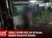 Tragedi Knalpot Bising: Sopir Pick Up Ditikam Sadis Oleh Pemotor